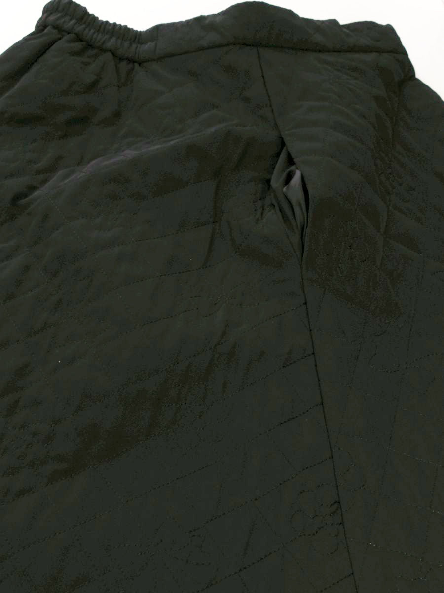 エムズグレイシー カメリアxリボン柄キルティングフレア 417613 スカート 40 ブラック ITBCMPIOEDDC