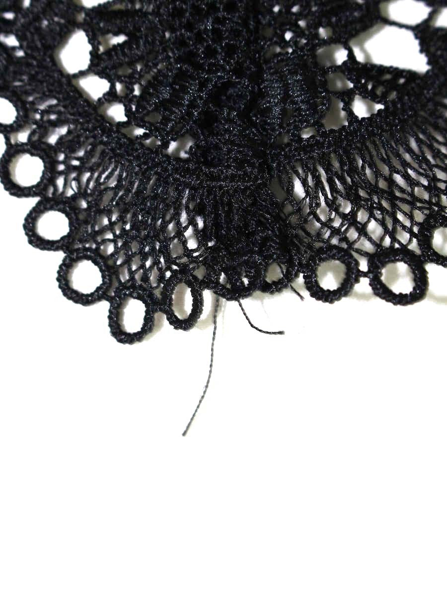 グレースコンチネンタル 19321086 スカート 36 ブラック レースパッチフレアスカート ITNU3JRSGAQY