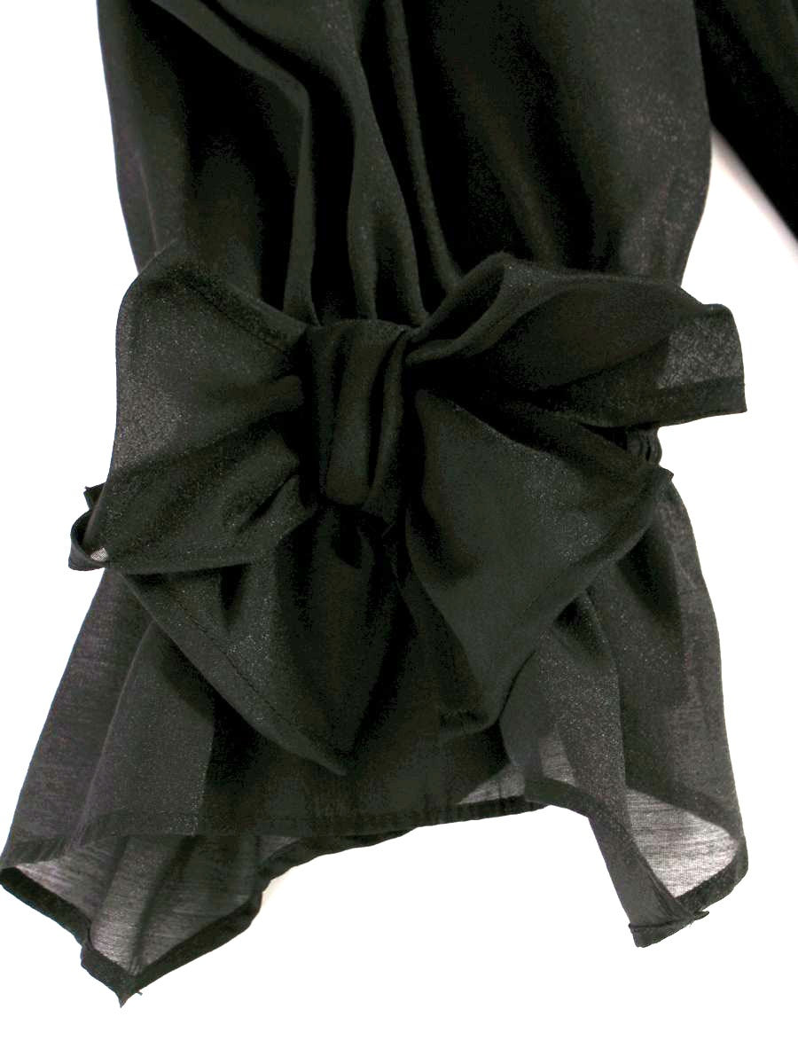 エムズグレイシー 015326 カットソー 40 ブラック シアースリーブ ITH0X6UEJHSA