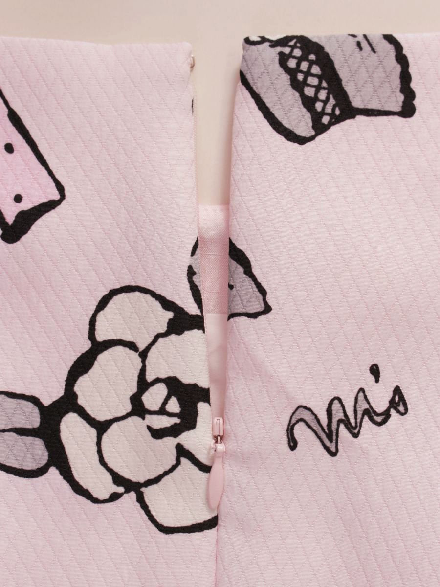 エムズグレイシー 521103 ワンピース 40 ピンク フラワー アイコンモチーフ IT6GFS1KISMU