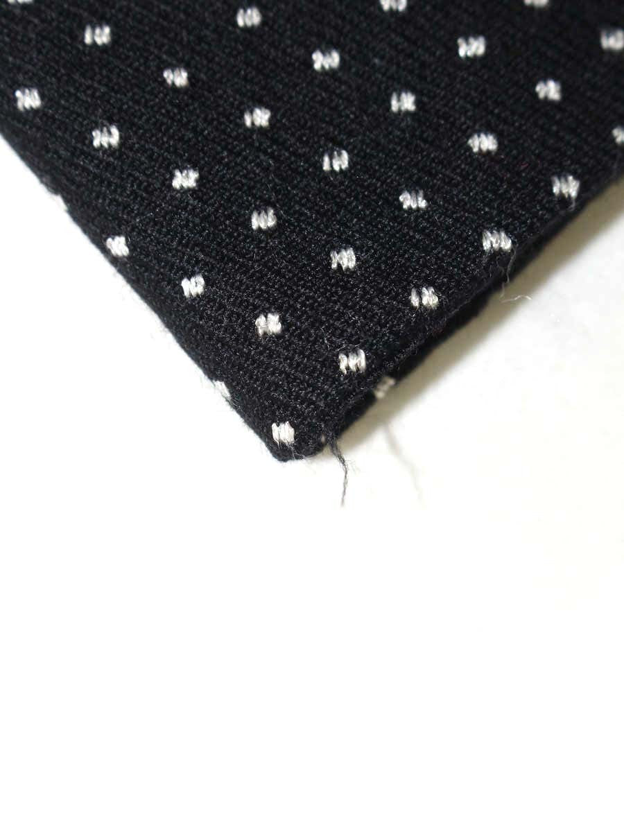 エムズグレイシー 724528 ジャケット 38 ブラック ノーカラー ドット柄 ITE4TBTJ57HW