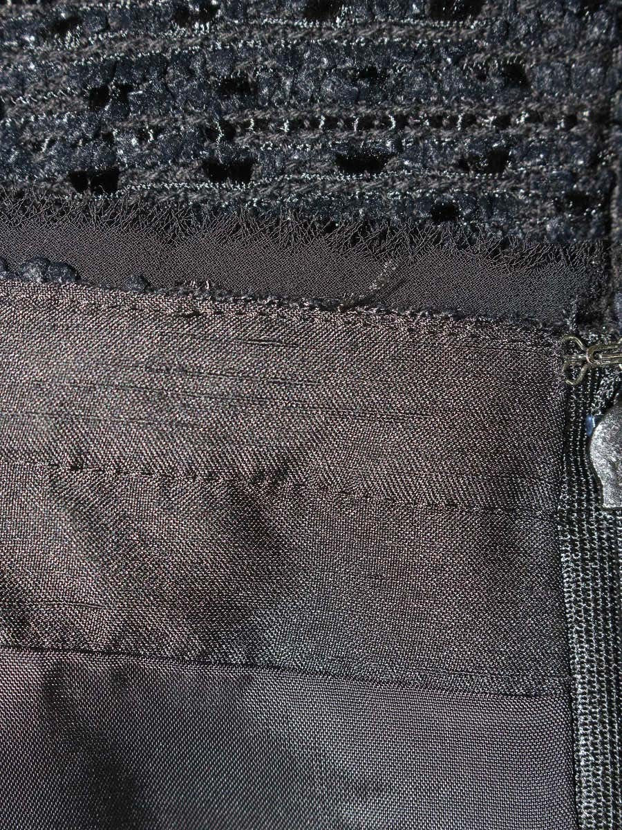 トゥービーシック UME89-939-09 ワンピース 40 ネイビーブラック ティアード ツイード ITBLVOHJPWC8