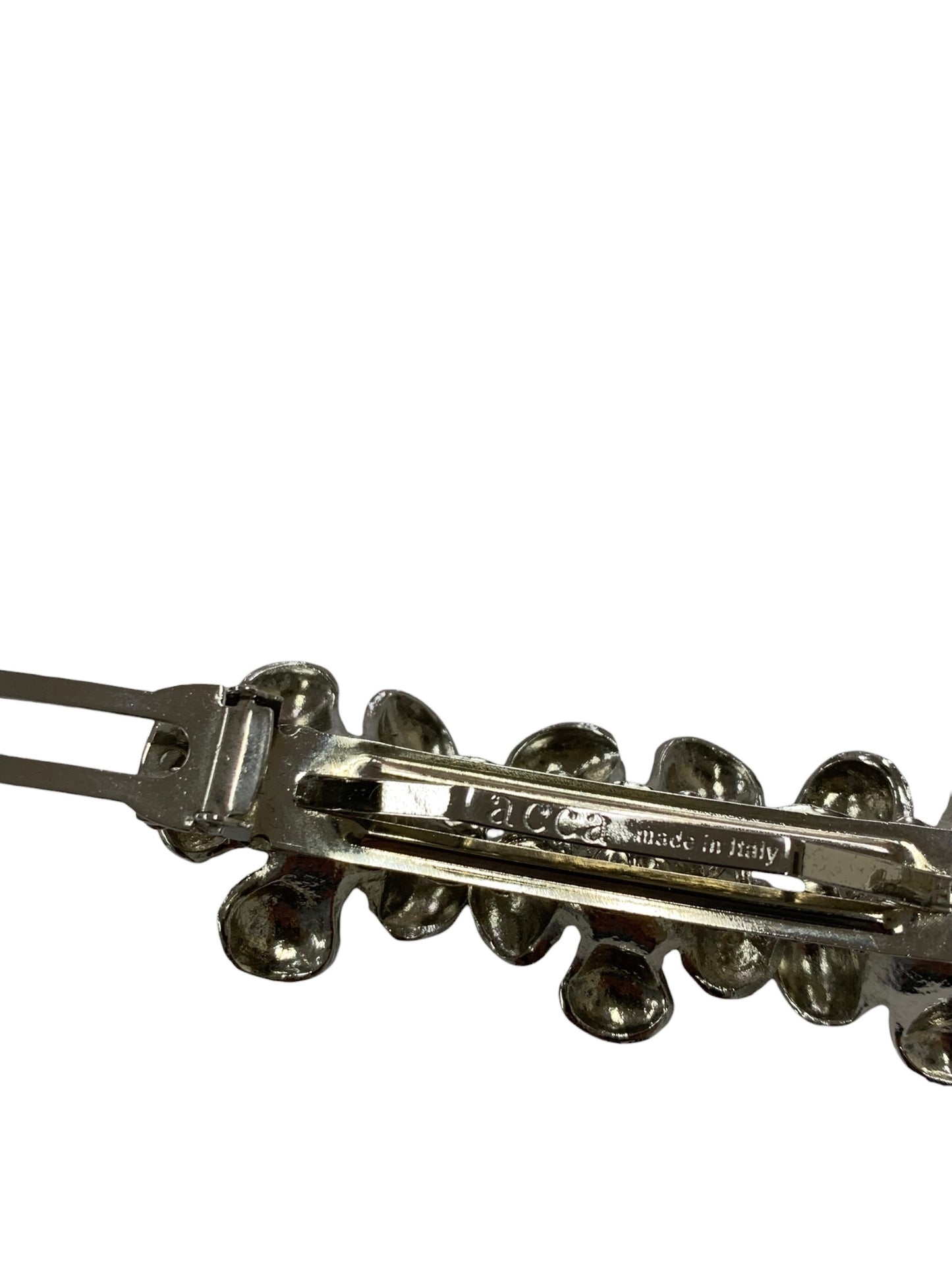 アッカ バレッタ シルバー ヘアアクセサリー 3連フラワーモチーフ パール ITYYQEJ4J1B6