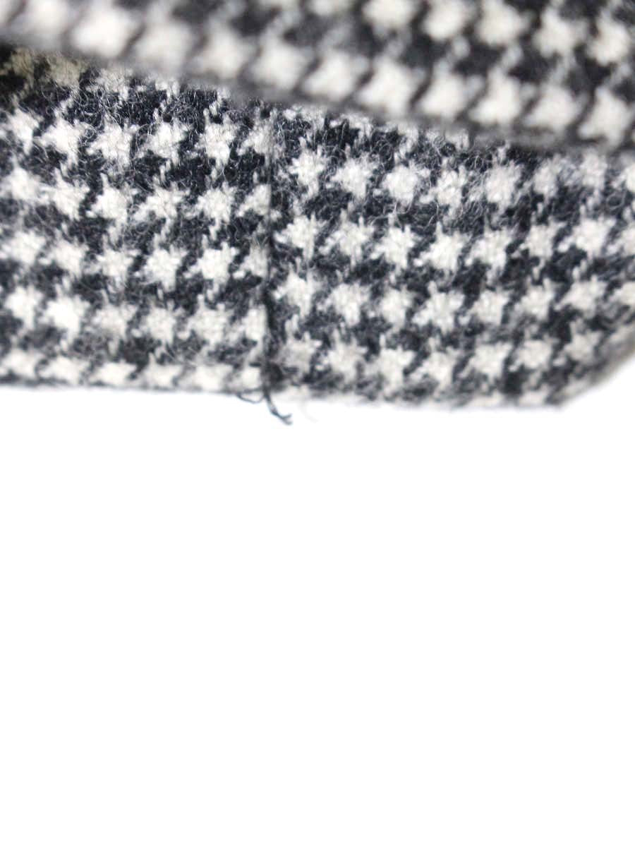 エムズグレイシー 026701 パンツ 40 ブラック/ホワイト 千鳥柄 ロールアップ ITCB83IFCT5W