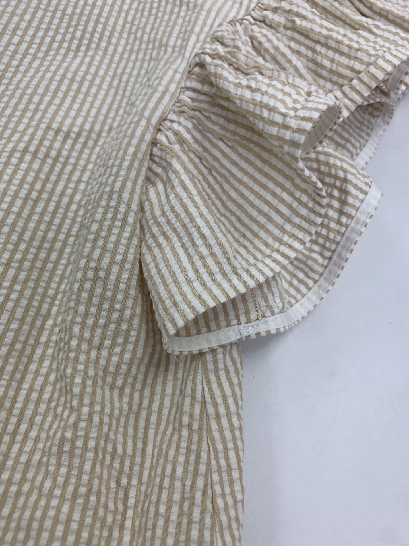 アディアム Hampton Top 44188 プルオーバー M ベージュ シアサッカー生地 オーガニックコットン ITQL4EHRVV0O
