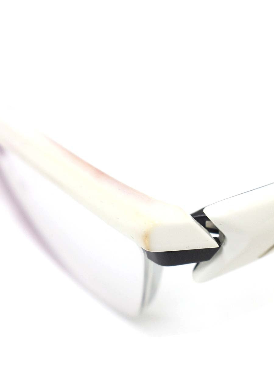 サムライ翔 仁 STYLE No.24 SS-J24 メガネ ホワイト/ブラウン ハーフリム スクエア ITGHUIVCQTM0