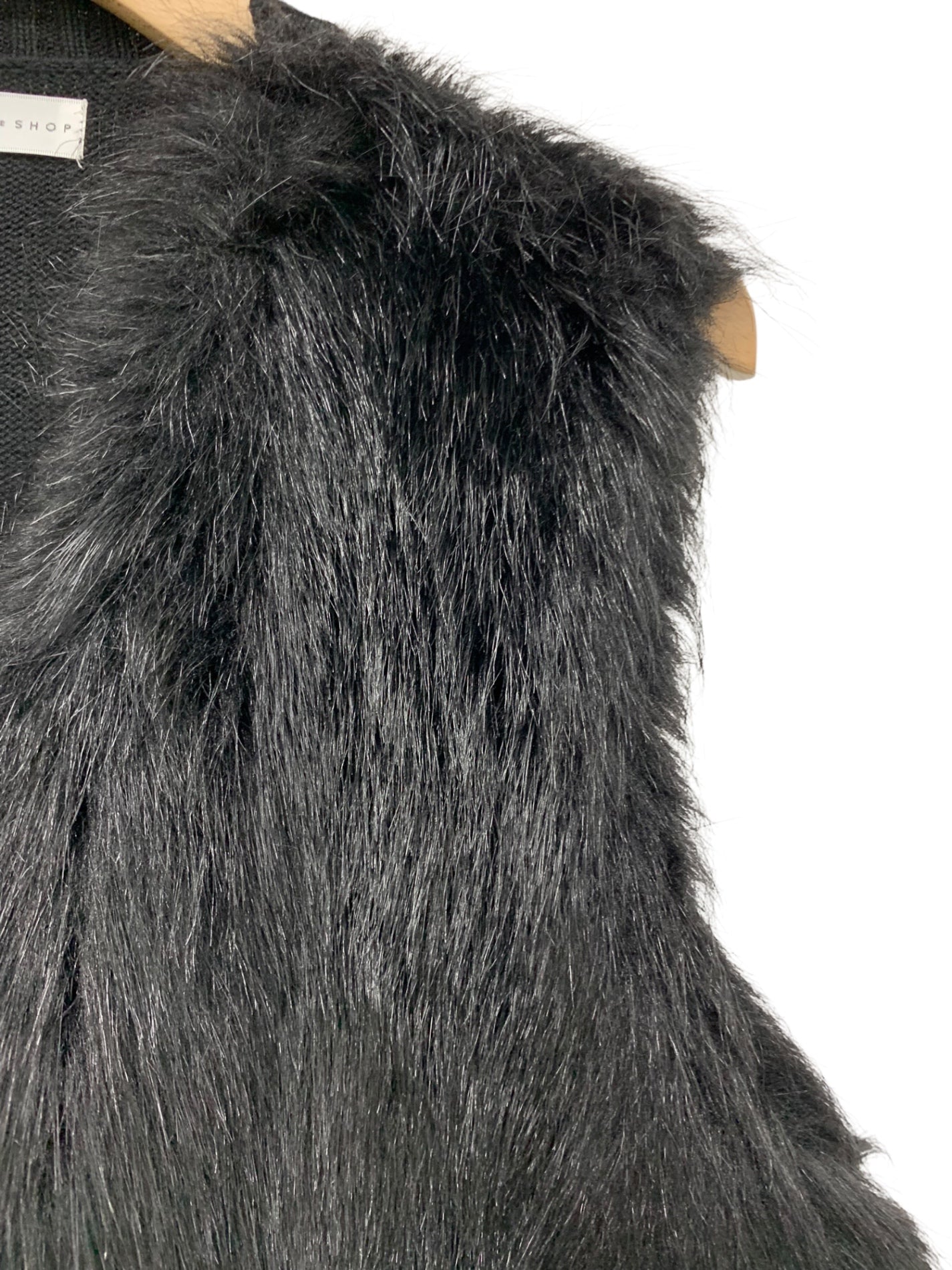 エポカ E96357 ベスト 38 ブラック フェイクファー ITKH5L3PC6YK