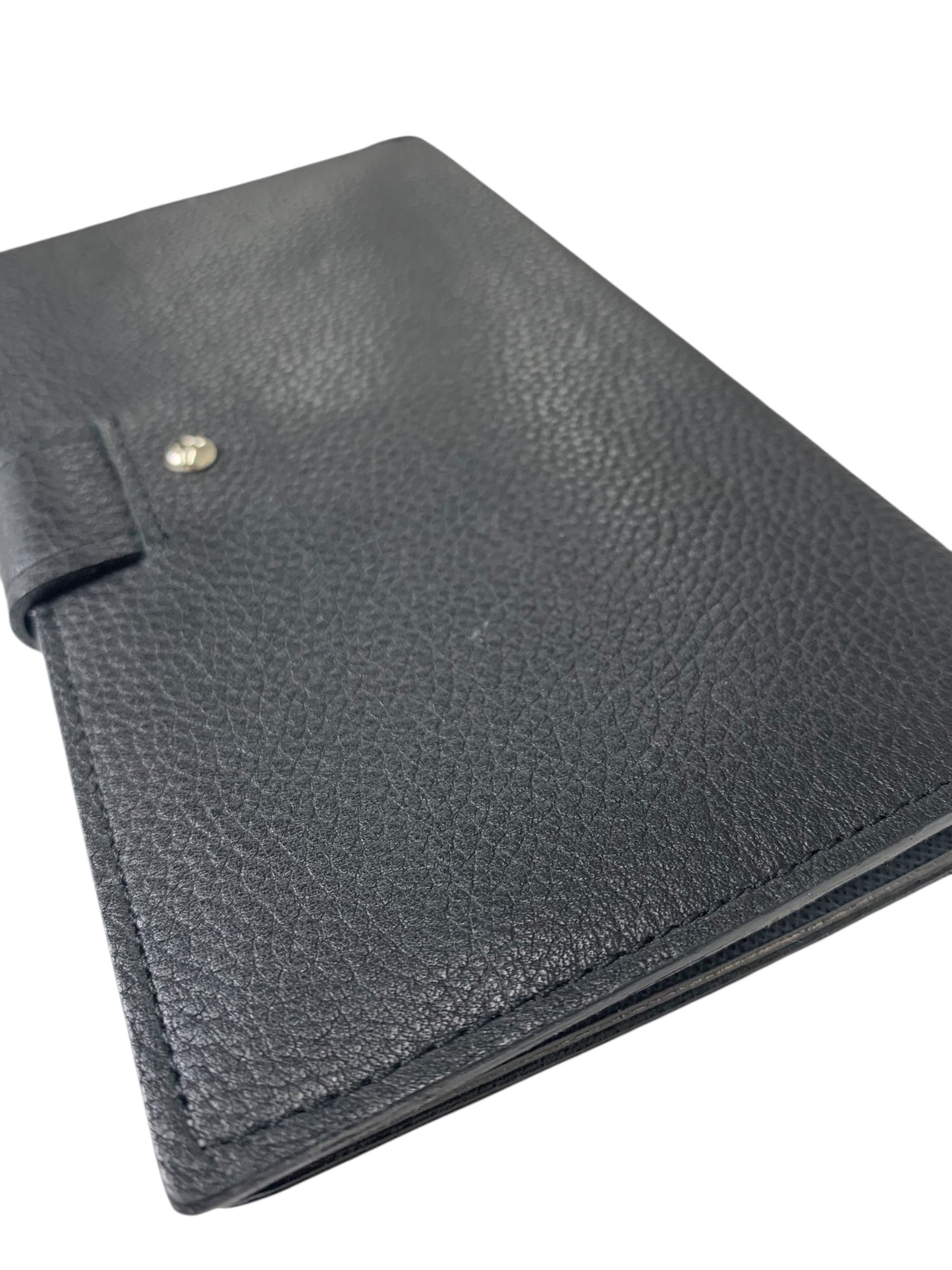 エーディーエムジェイ 長財布 ブラック 二つ折り レザー スワロフスキー ITO82JP628QA