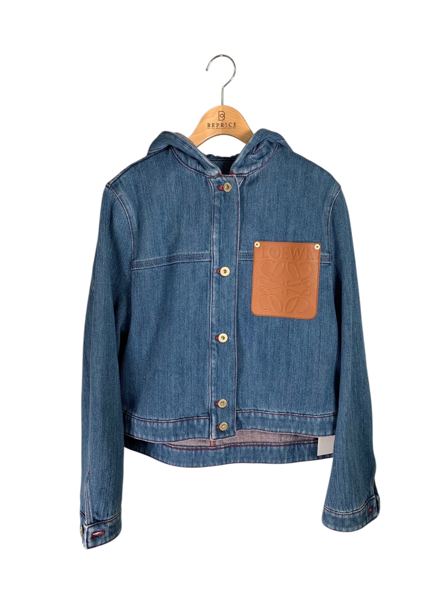 ロエベ デニム ジャケット ロエベ デニムジャケット レザー付き 