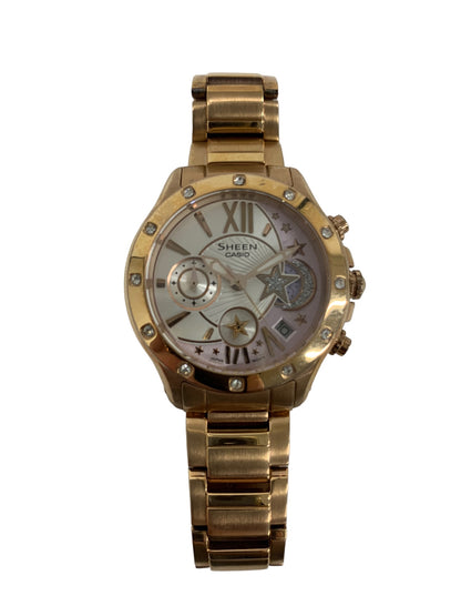 カシオ SHEEN SHN-5508GDJ 腕時計 ゴールド SS ピンクゴールド ラインストーン IT44BRFKXHMA