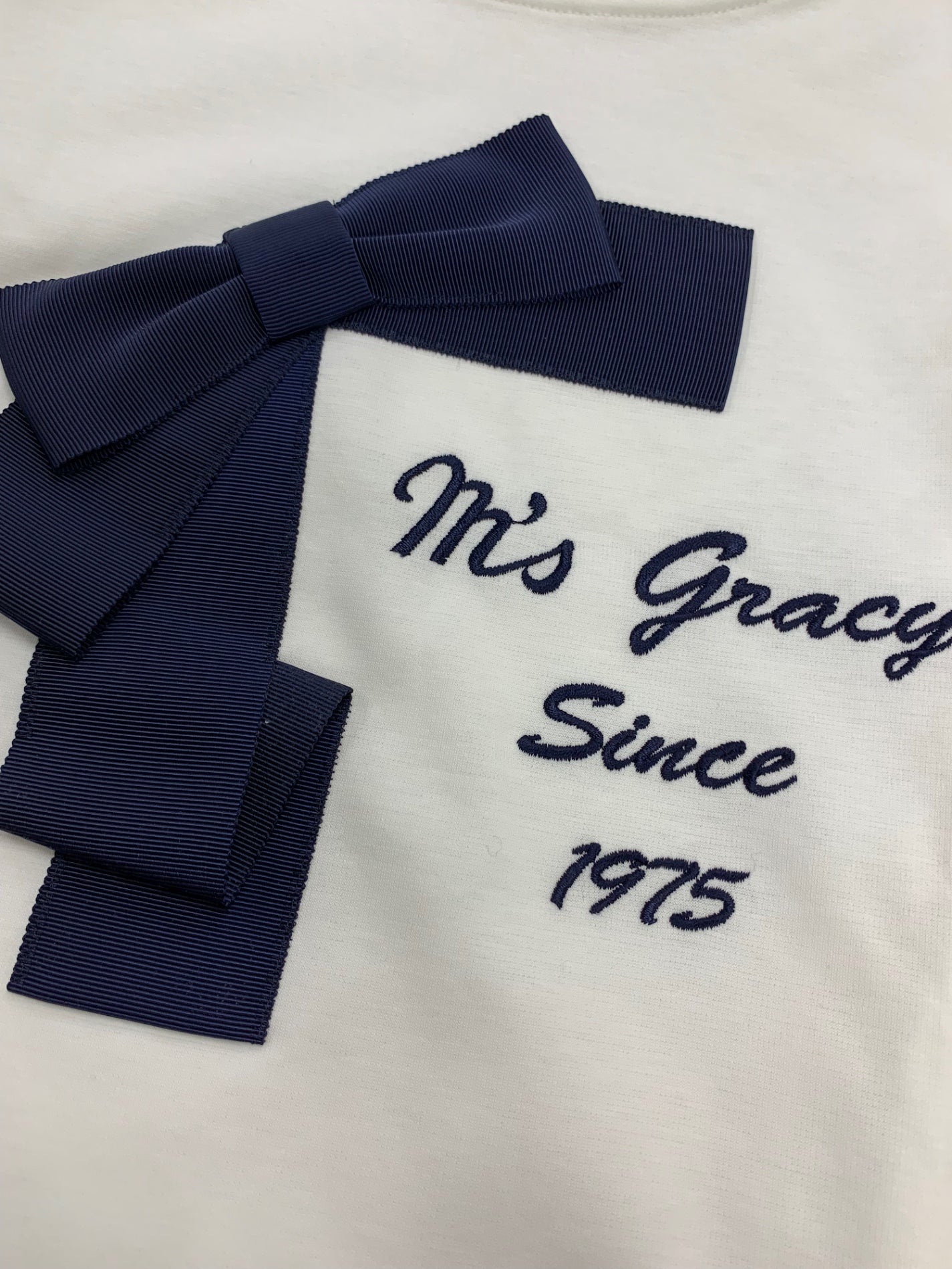 エムズグレイシー 515334 トップス 42 ホワイト リボン ギャザー カタログ掲載品 IT4IYZFLCKJ0