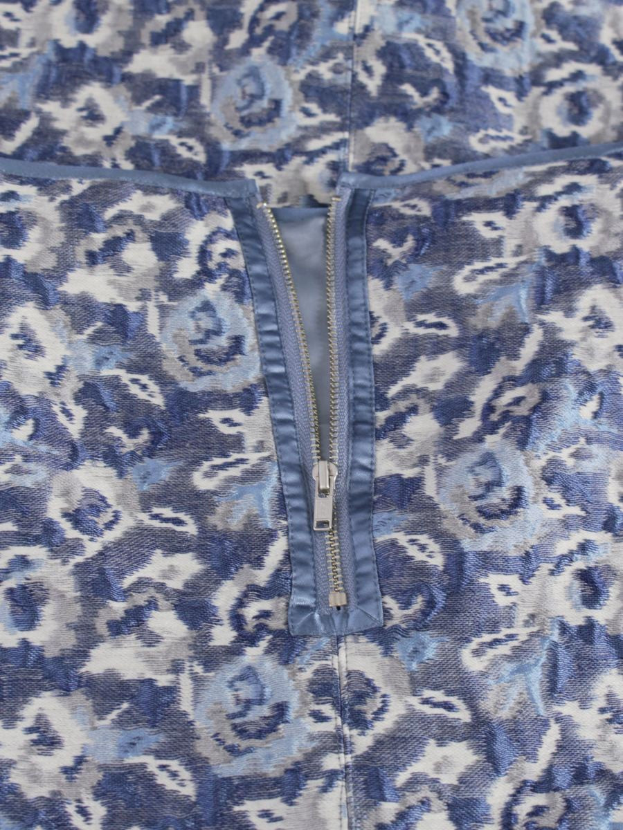 アマカ フラワージャガードスカート V5S14403 40 ブルー ITB0OQJ198EM