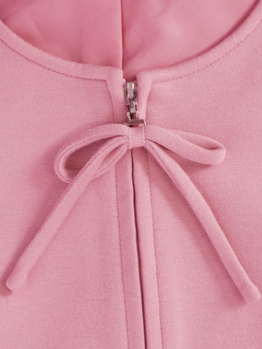 エムズグレイシー 314605 ジャケット 42 ピンク リボンジップ IT3DQN84OIEQ