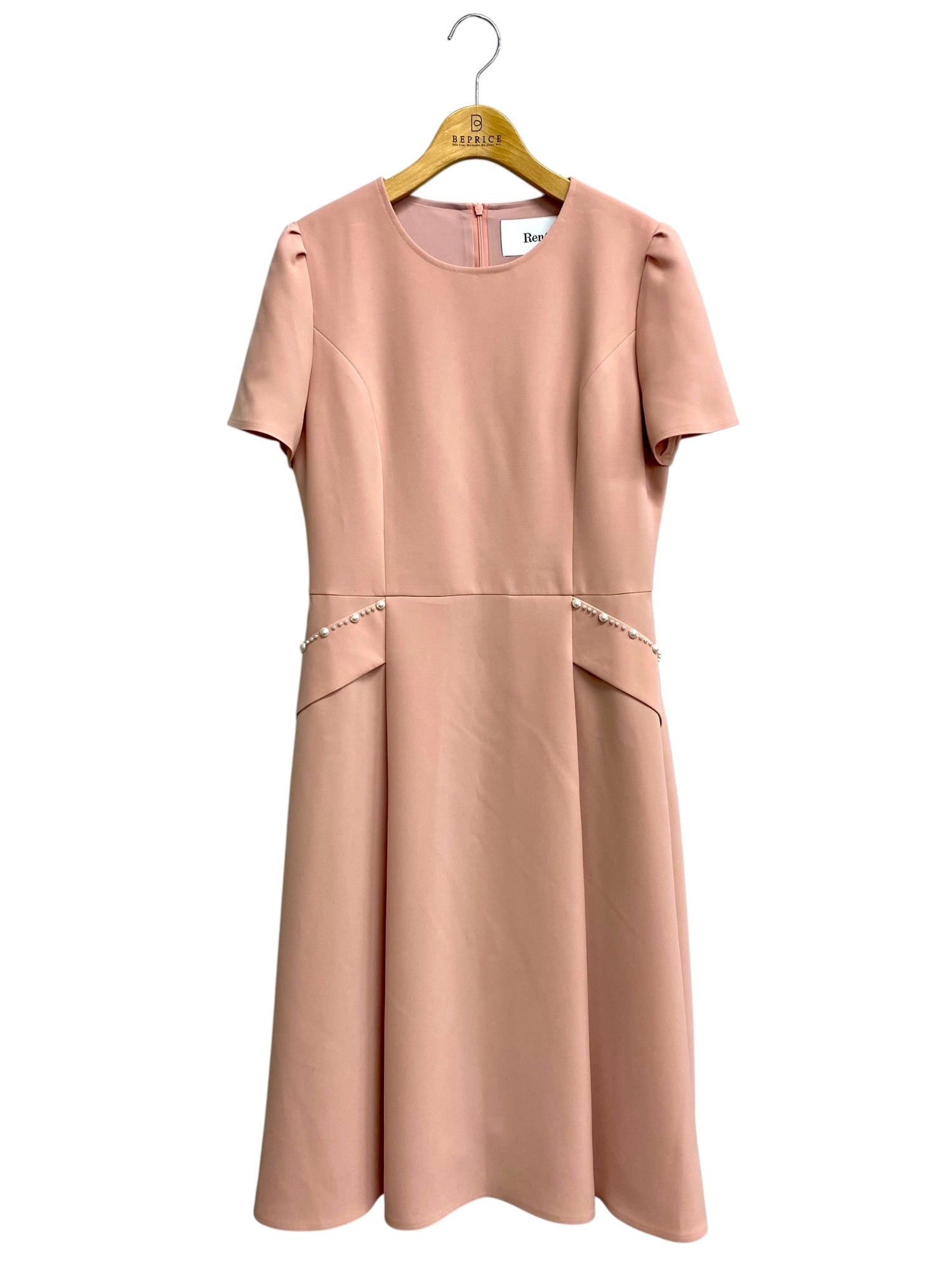 ルネ パールボタンフレアワンピース 6216580 38 ピンク | 中古ブランド