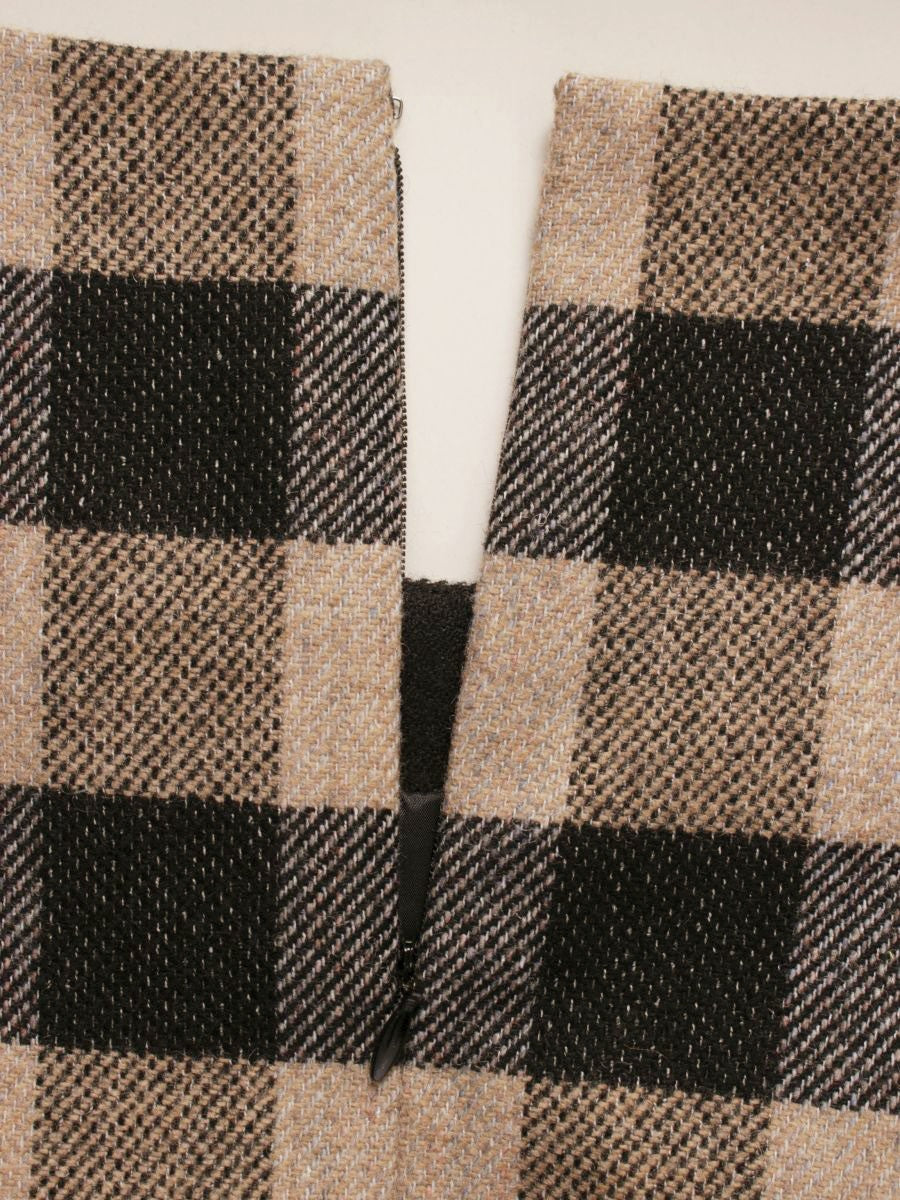 エムズグレイシー 211701 ワンピース 36 ブラウン クラシカルチェックジャンパースカート IT10ONUNP404