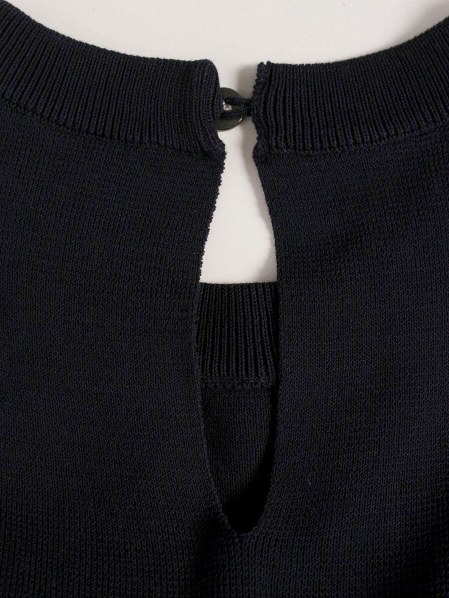 グレースクラス 02212 ワンピース 36 ネイビー/グリーン ニット ゴールドボタン ITDZHY2ZG7RT 【SALE】