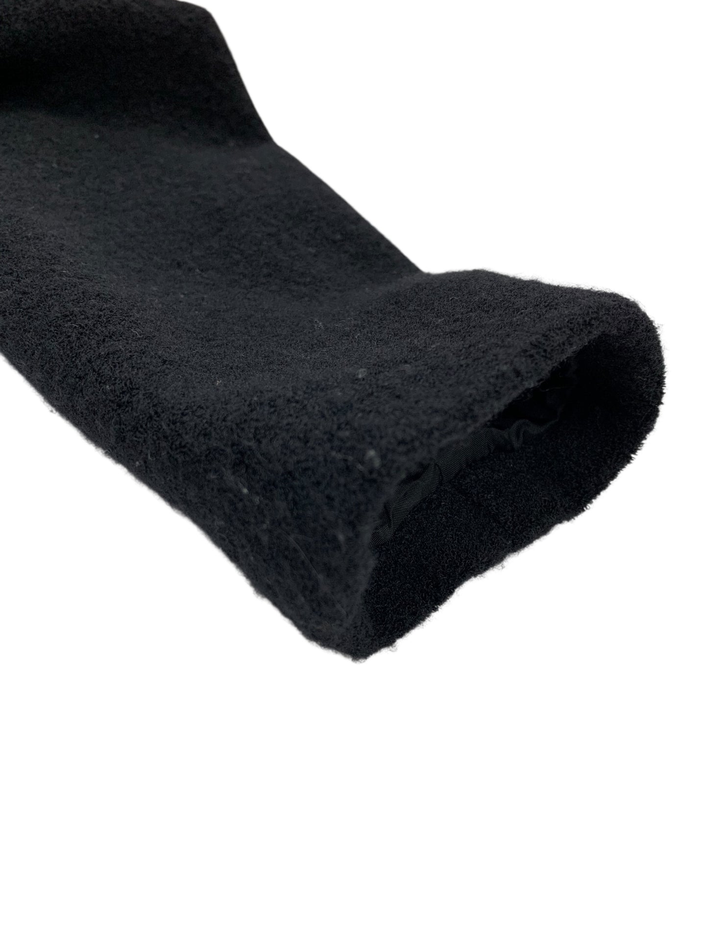 エムズグレイシー 814524 ジャケット 38 ブラック ウール混 フェイクファー衿 ビジューボタン ITBHFNXP77LI