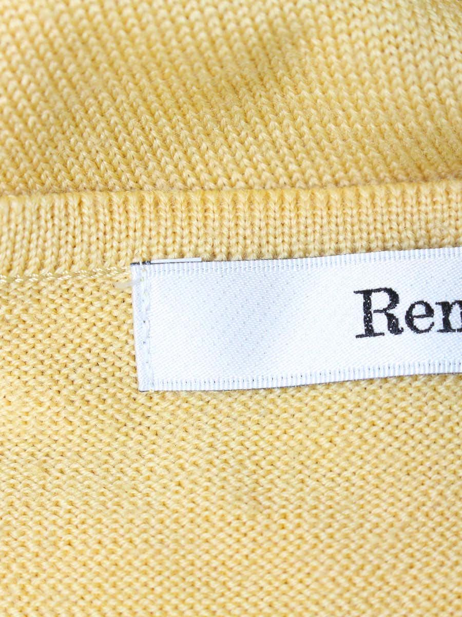 ルネ 6142500 カーディガン 38 イエロー ウール パール フラワージップ IT3Y1YANSAVK