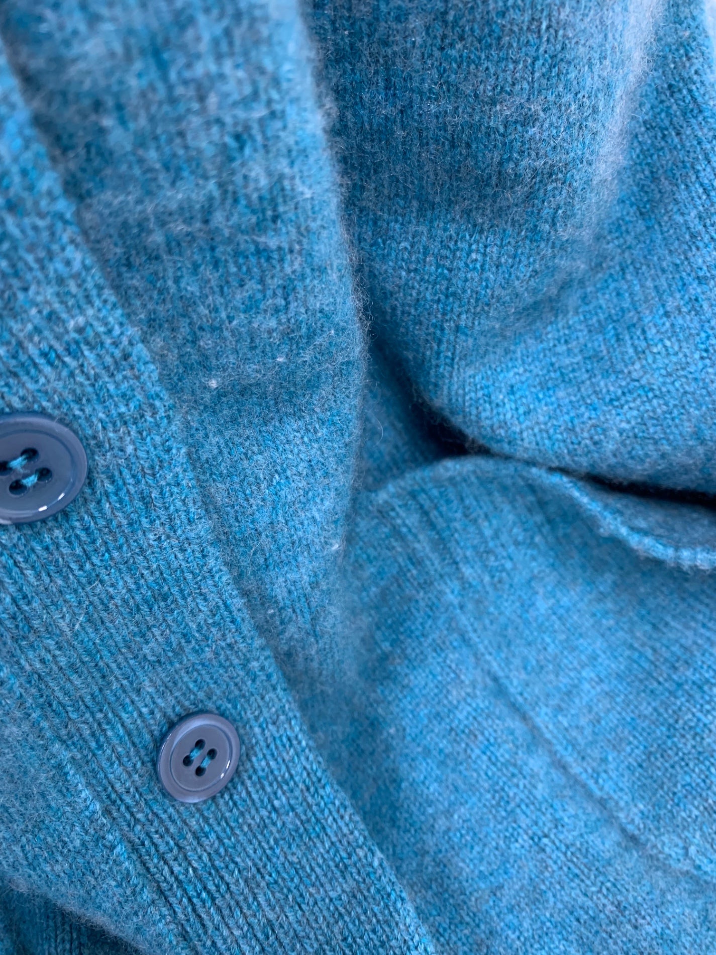 ドゥロワー 7GカシミヤVネックカーディガン 6515-106-0444 2 ブルー ITL1XWWCXUYV 【SALE】