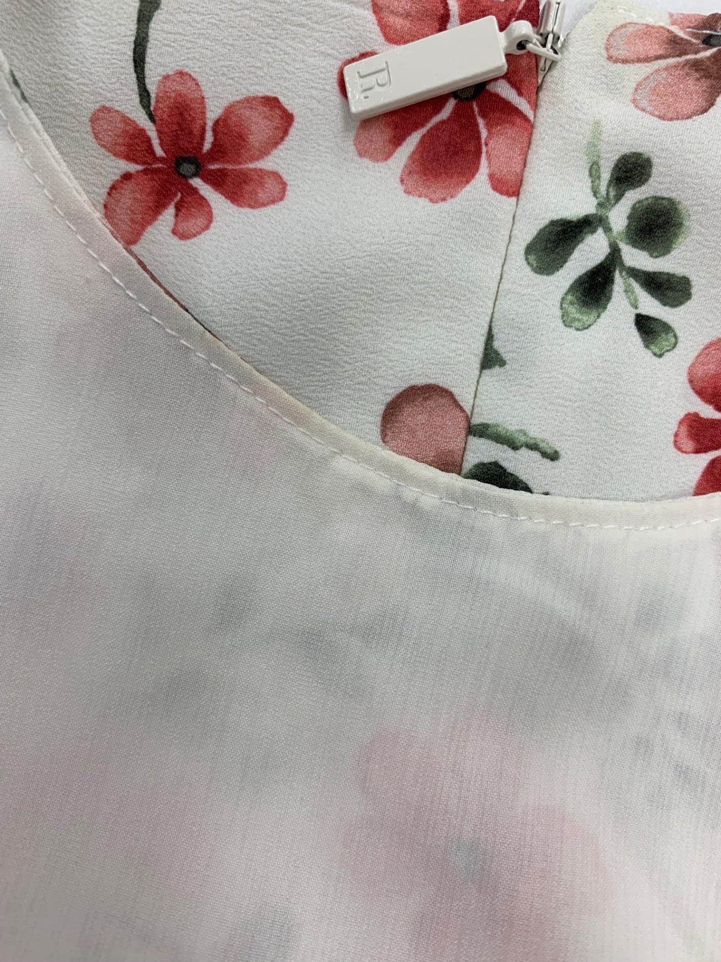 ルネ 6336240 ワンピース 36 ホワイト フラワープリント エンパイア IT5KFFBTBWG8