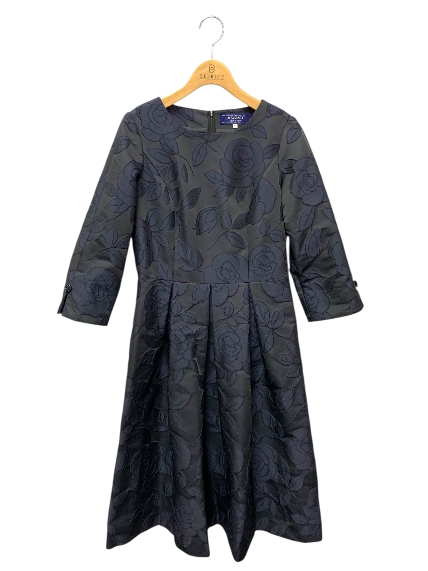 エムズグレイシー シャンブレージャガードローズワンピース 311612 38