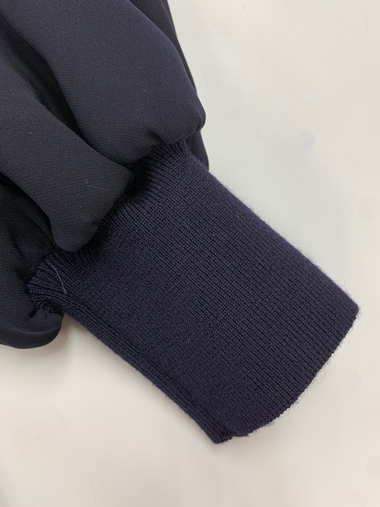 エンフォルド BOX-PLEATS PULLOVER 300GA230-2460 38 ネイビー ボックスプリーツ スタンドネック 23AW ITNUEL9X47UK 【SALE】