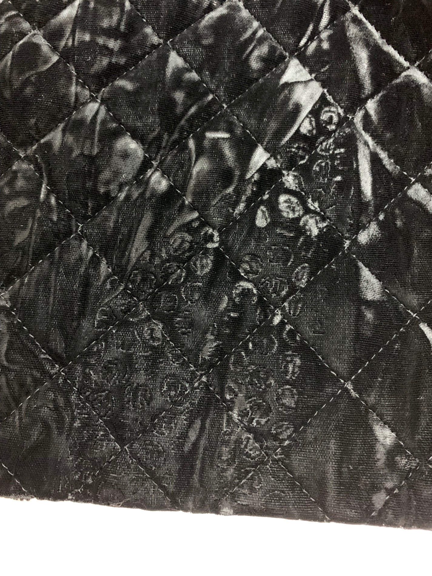 エムズグレイシー 229508 コート 38 ブラック キルティング ベロア リボン IT97GQFQQKSO