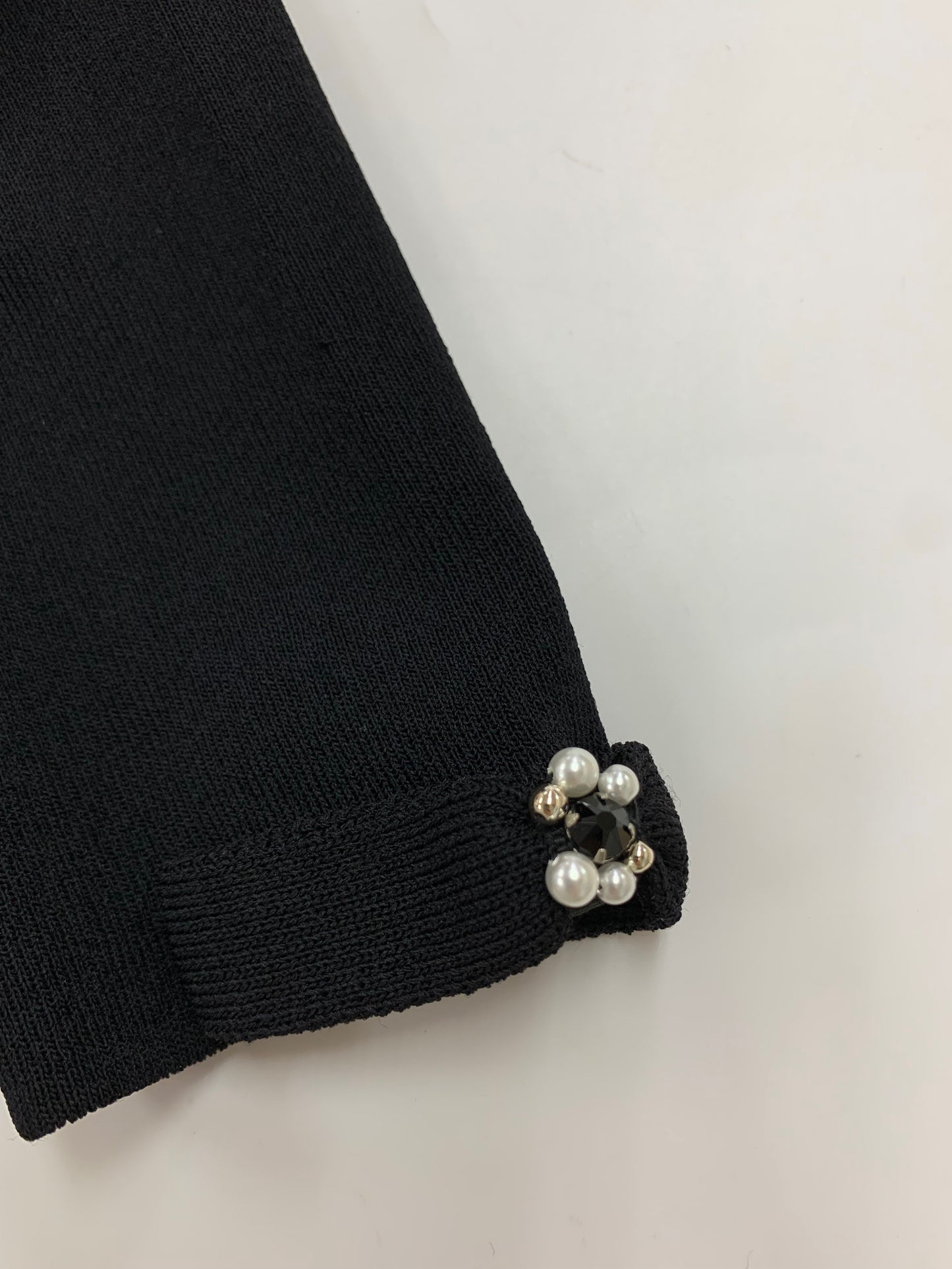 ルネ 6932480 パーカー 38 ブラック ジップアップ フリル パールリボン ITZCSB7WIA94