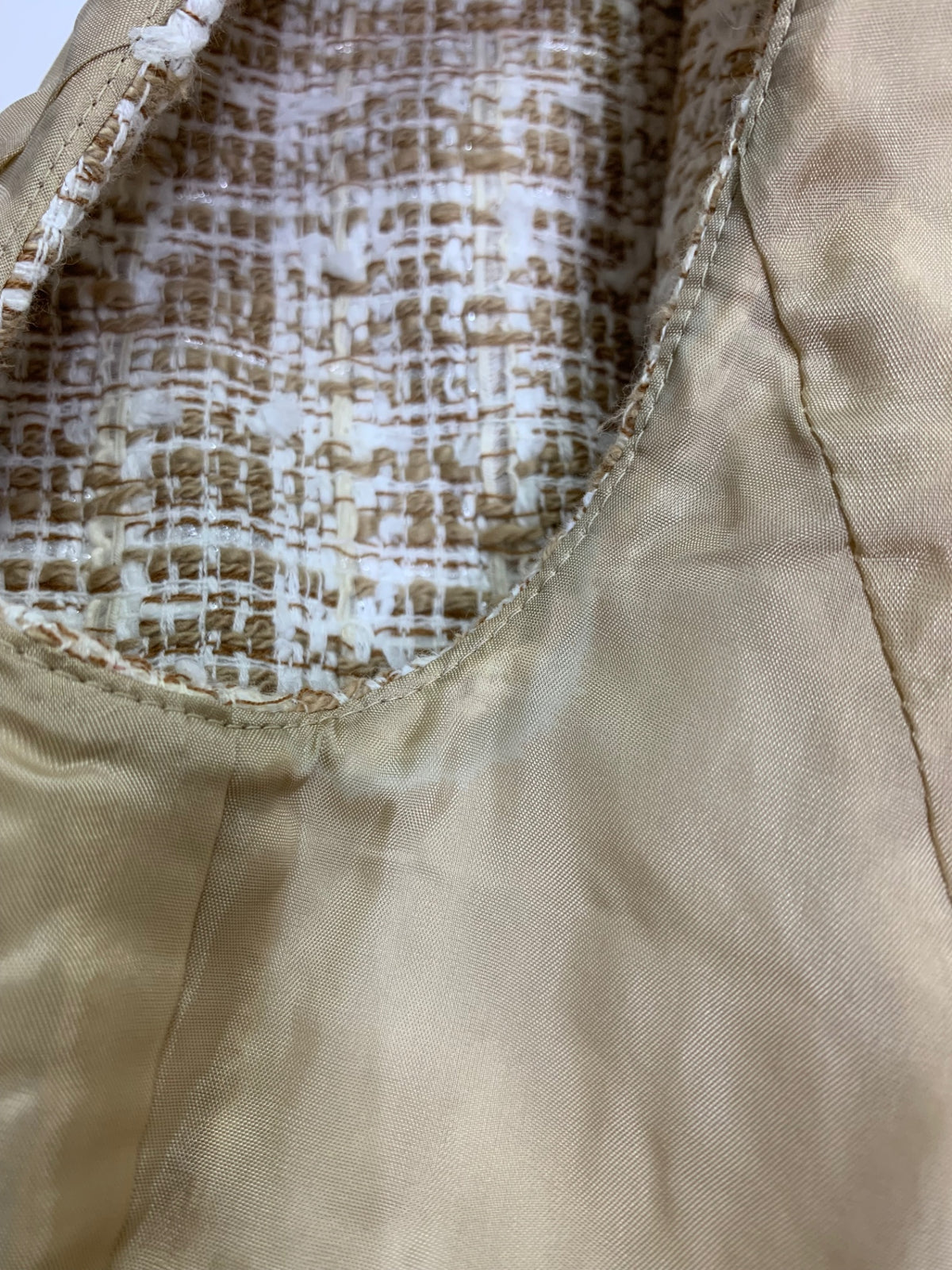 フォクシーブティック Dress Victoria 40543 ワンピース 38 ベージュ ツイード IT2XKTGSIY8Q