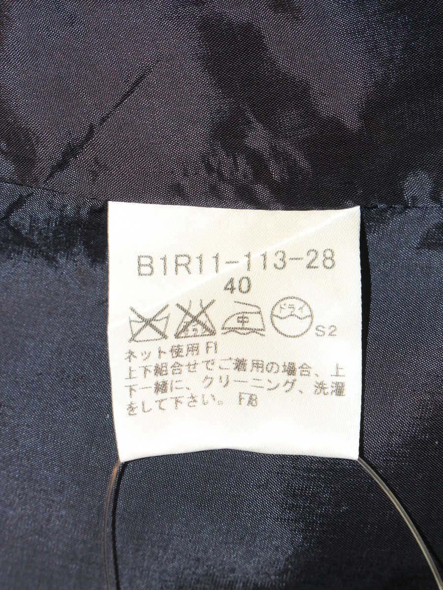 バーバリーロンドン B1R11-113-28 スラックス 40 ブラック コットン100%(イタリア製生地 ) キュプラ ストライブ ストレート ITU8WMIFKJFG