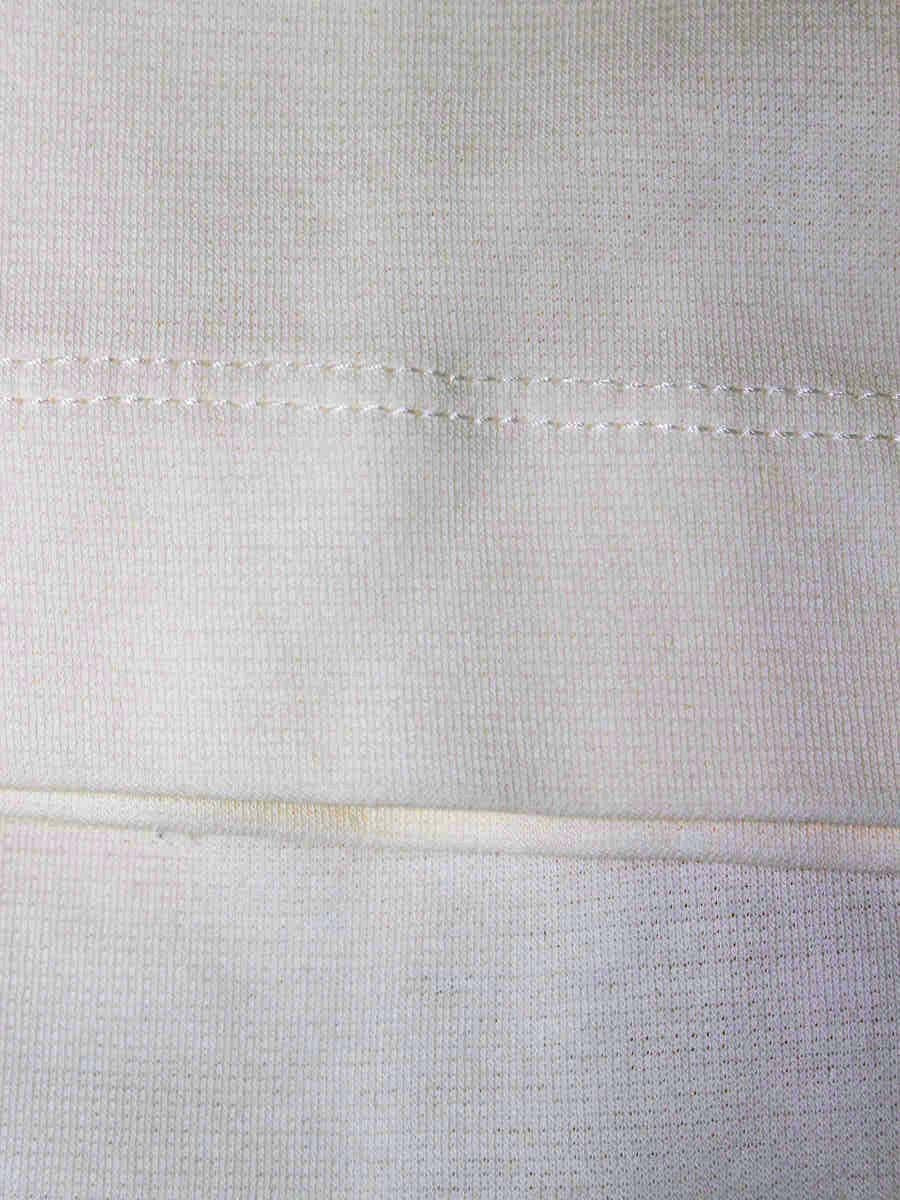 エムズグレイシー シアースリーブ 015326 トップス カットソー 40 ホワイト 異素材ミックス シースルー ITI1G5CTZJXM