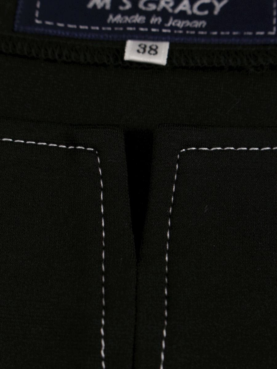 エムズグレイシー 115108 Tシャツ カットソー 38 ブラック ステッチ リボン IT8GL9IBWZPK