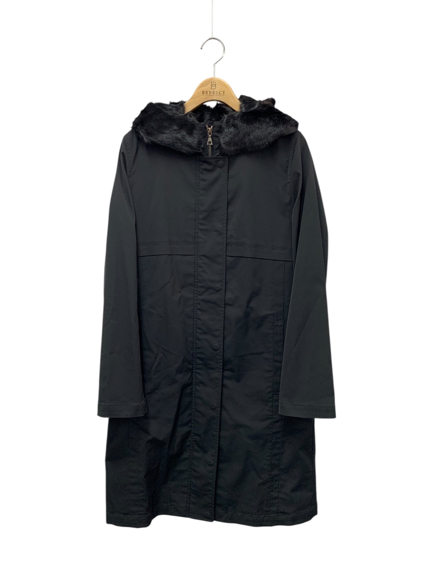 セオリー 01-9160802-050-902 コート S ブラック 2WAY ファー | 中古  