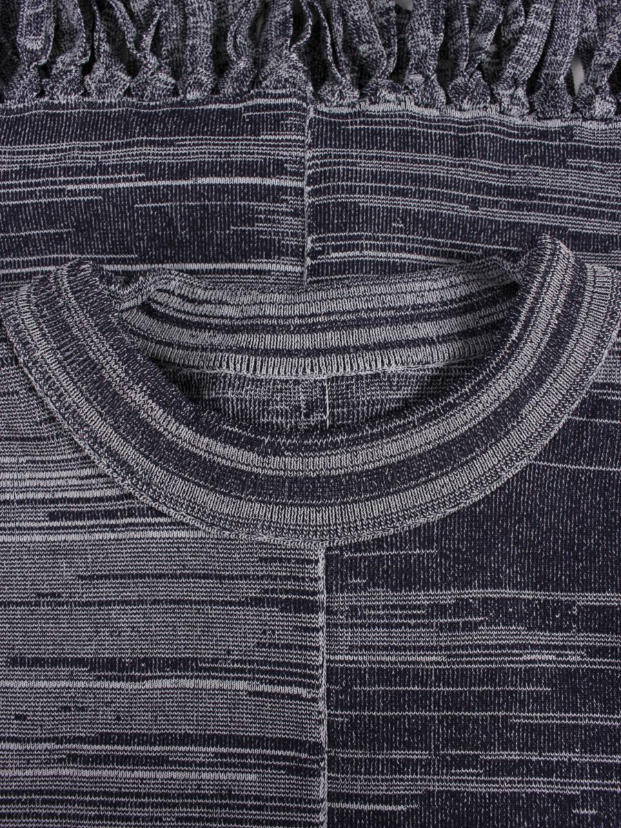 クロエ CHC19SMH0869091K ニットベスト タッセル XS ブルー/ホワイト IT0HHENW2LV6