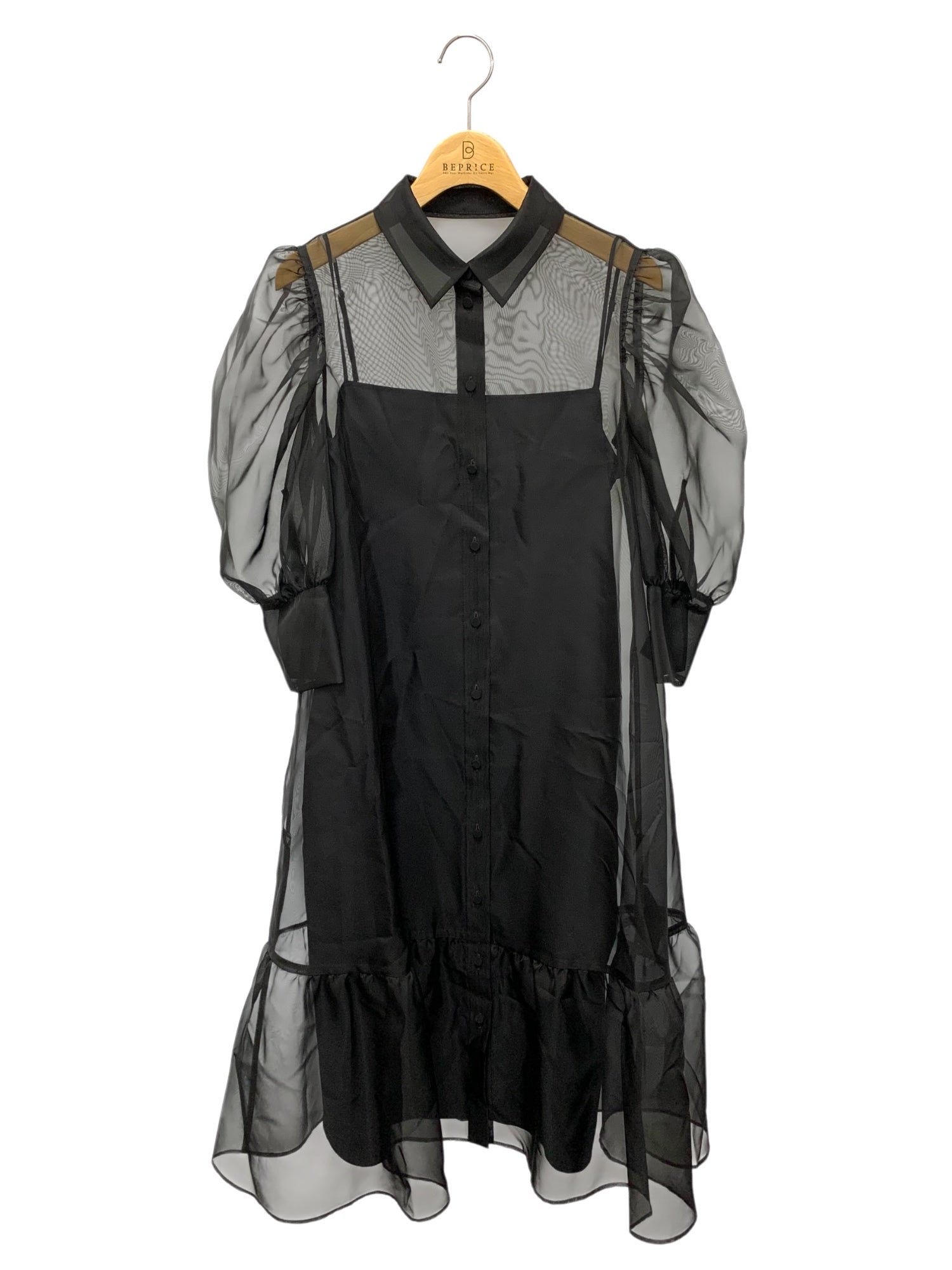 アディアム Peony Dress 45249 ワンピース 0 ブラック ピオニー