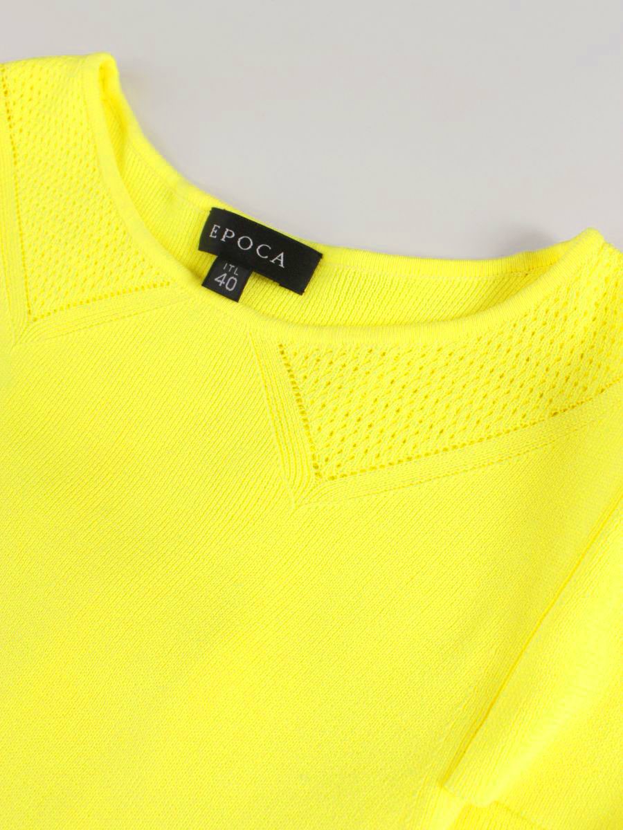 エポカ M5N42-523-62 トップス 40 イエロー フリル ストレッチ ITYZJGX62YXG 【SALE】