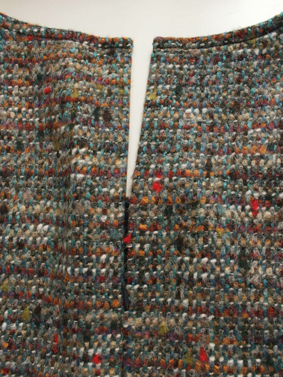 エムズグレイシー 221711 ワンピース 38 マルチカラー ツイード リボン ITHTCXQQJTP4