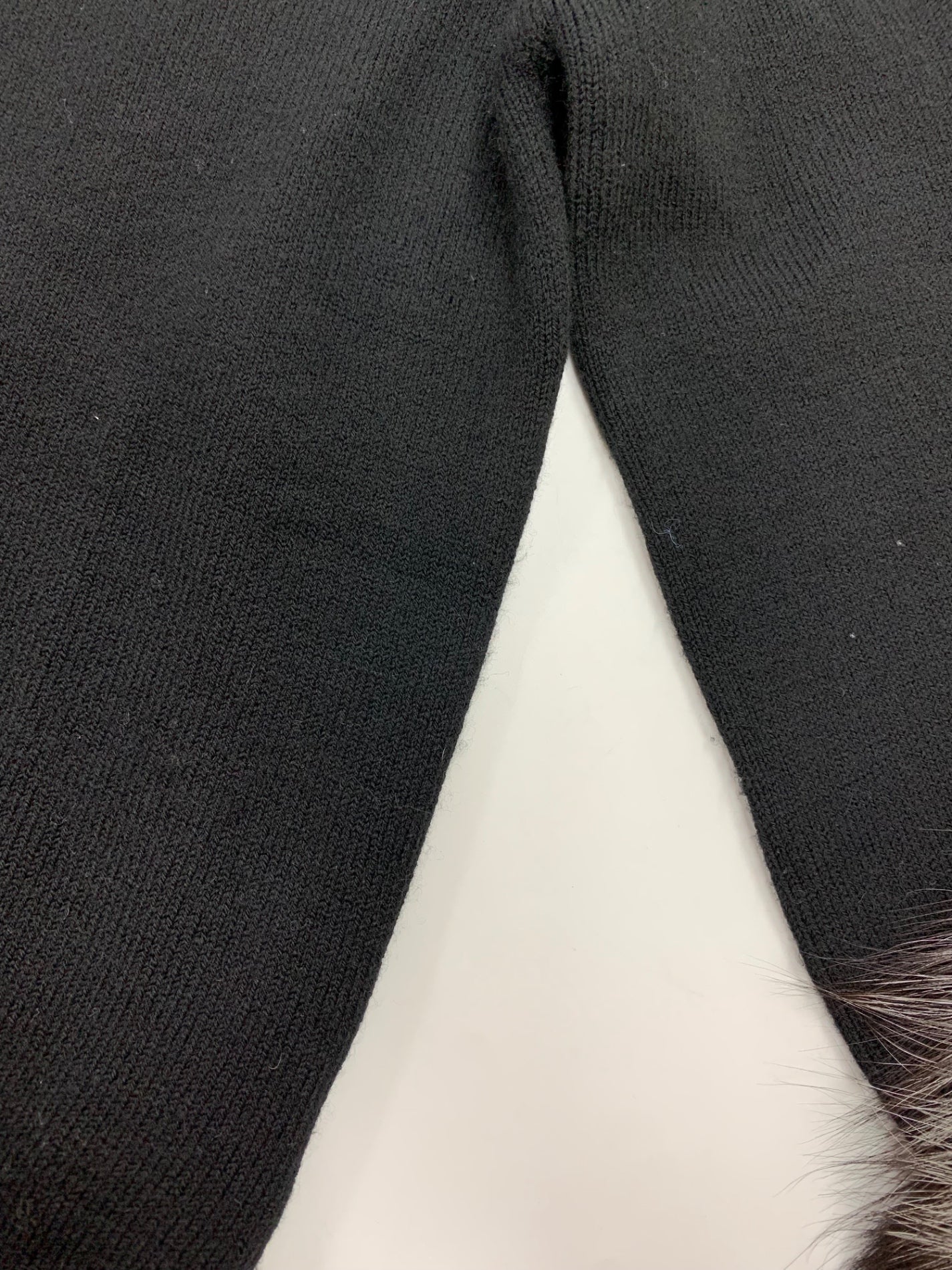 ミスアドラ 11M101 ニットセーター F ブラック フォックスファー IT5F8QOQJVD0 【SALE】