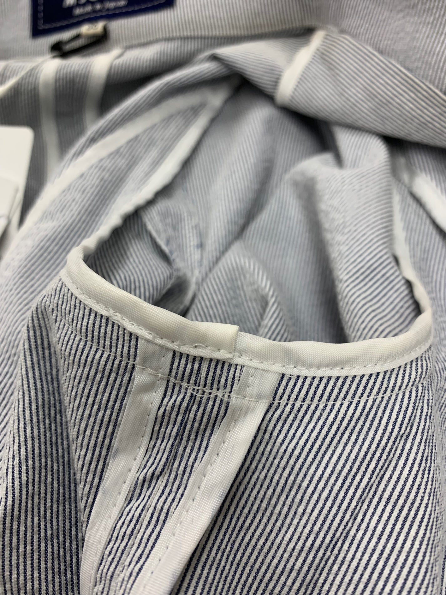 エムズグレイシー ストライプテーラードジャケット 514305 38 ブルー ITT6OVKXI4X6