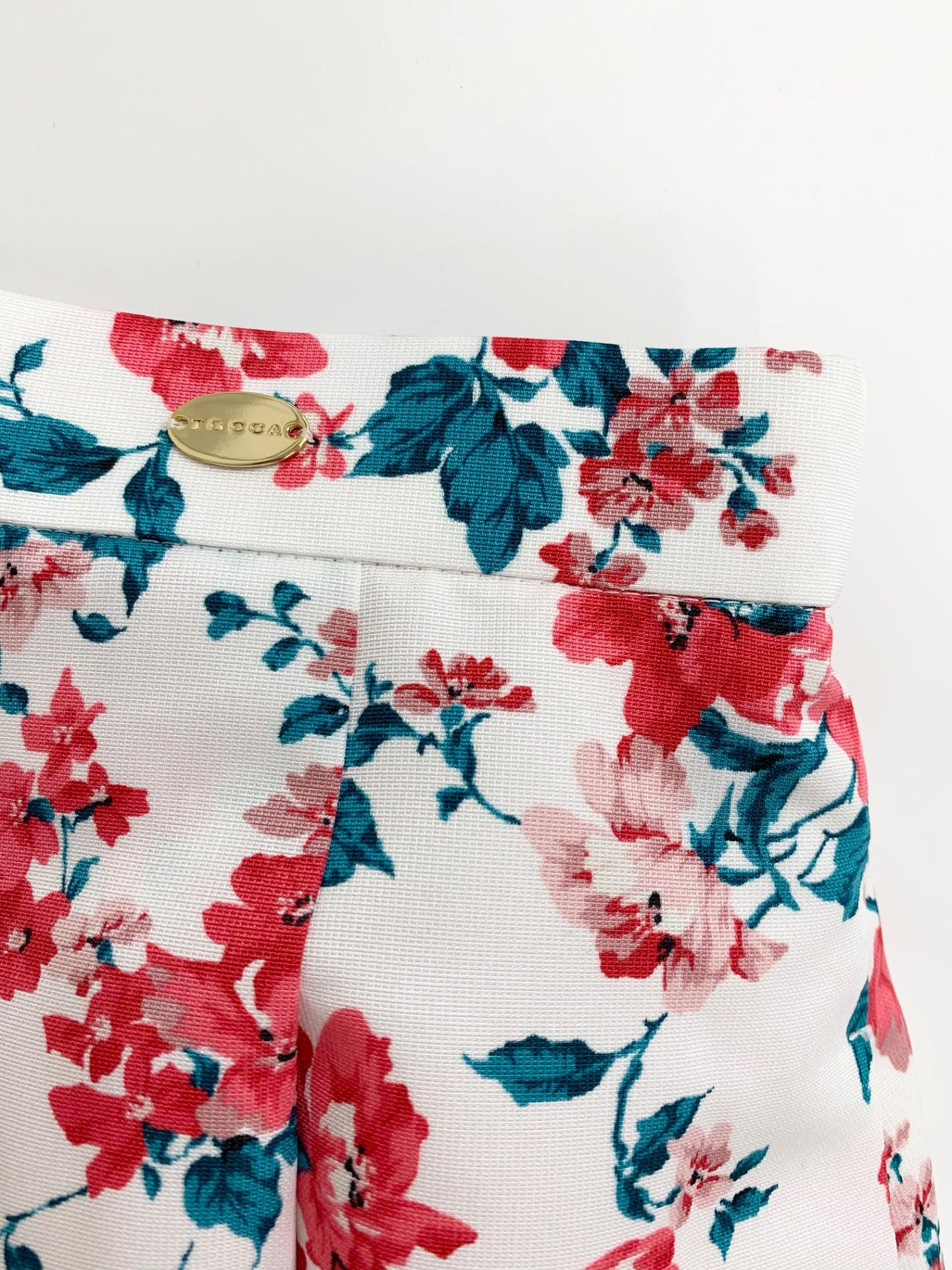 トッカ SA0130 510 スカート 4 レッド 花 フレアー ウエストゴム ITA6I56YUWNV 【SALE】