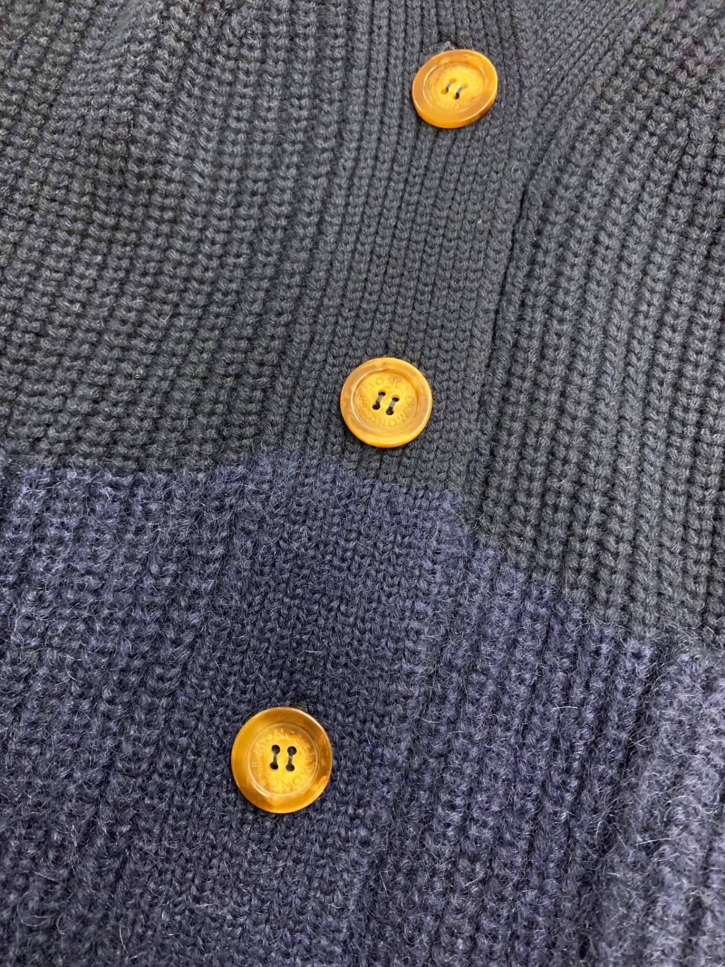 モンクレール TRICOT CARDIGAN F2093982600 カーディガン XS ネイビー ニット ウール混 IT7GAMYRB53F