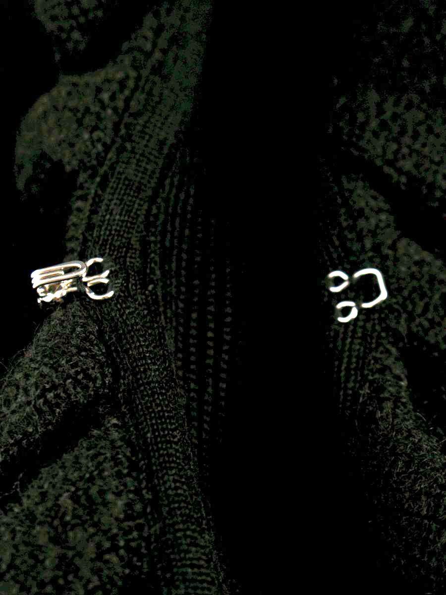 エムズグレイシー 918562 カーディガン 40 ブラック ロング フリル ITQMRTE01JK8