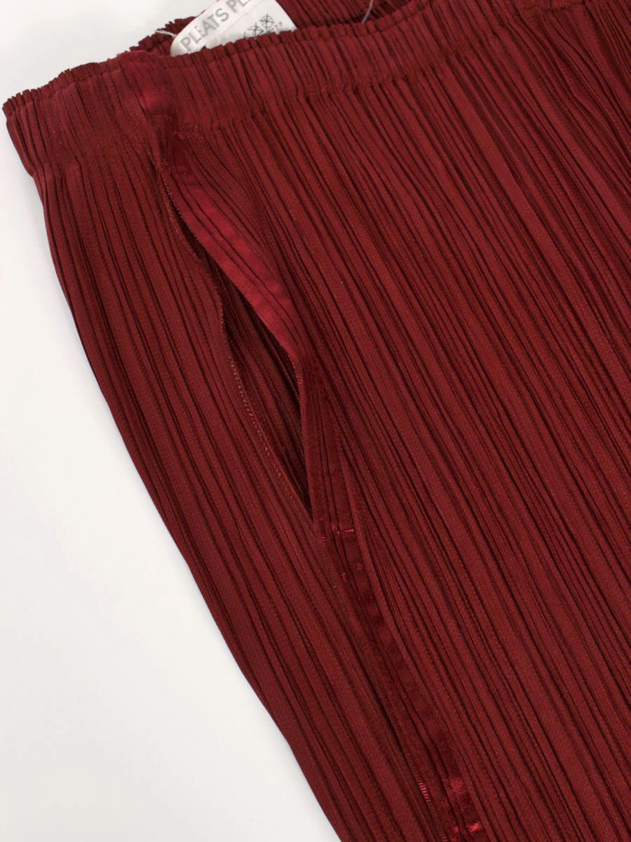 プリーツプリーズイッセイミヤケ PP93-JF452 パンツ 1 レッドブラウン プリーツ ITZUMBKN9JKD