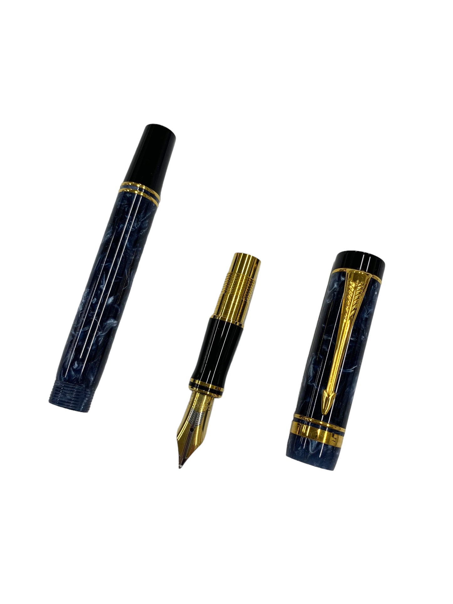 パーカー デュオフォールドインターナショナル マーブルブルー 万年筆 ブルー F ITCC38EUHRY8