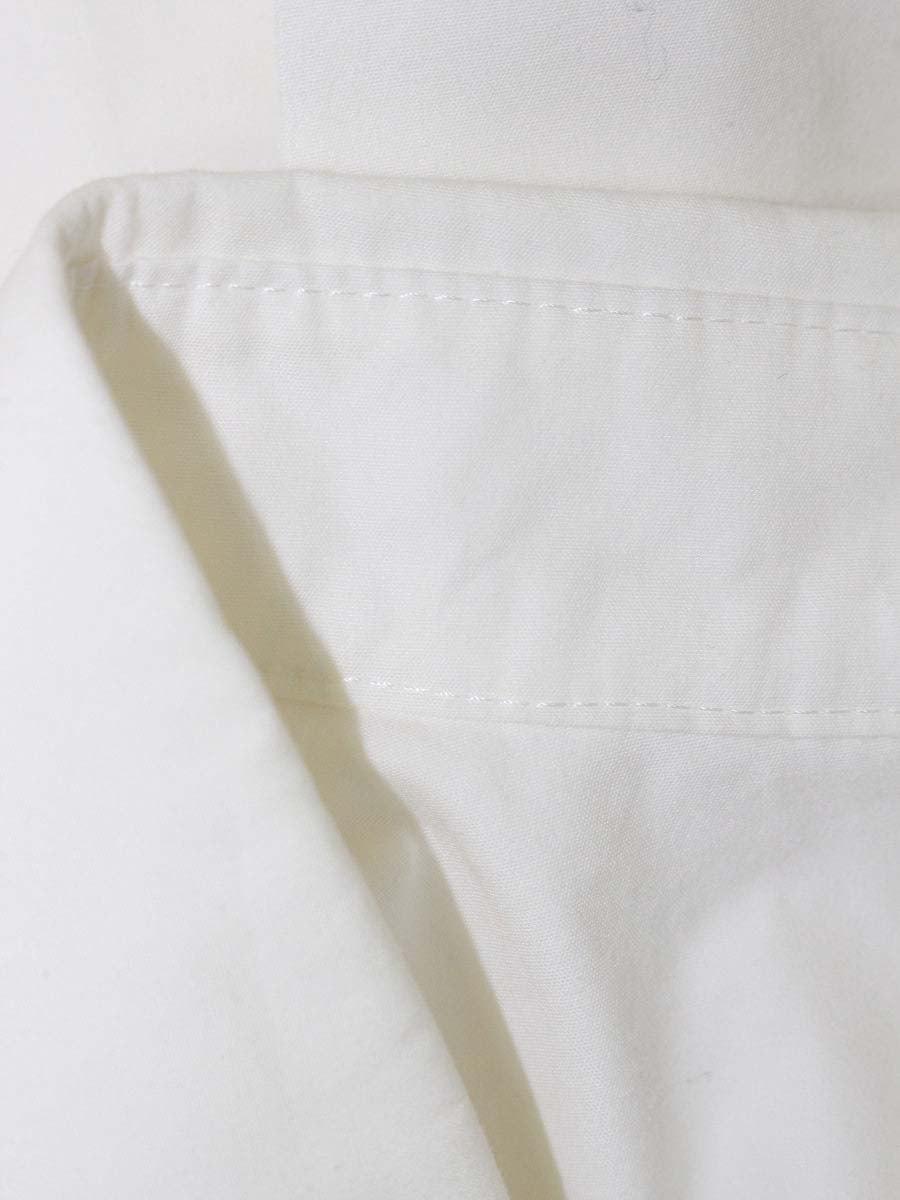 ユノイア back pleats shirts M ホワイト ハーフスリーブ オーバーサイズ IT6PC2D9T0B4 【SALE】