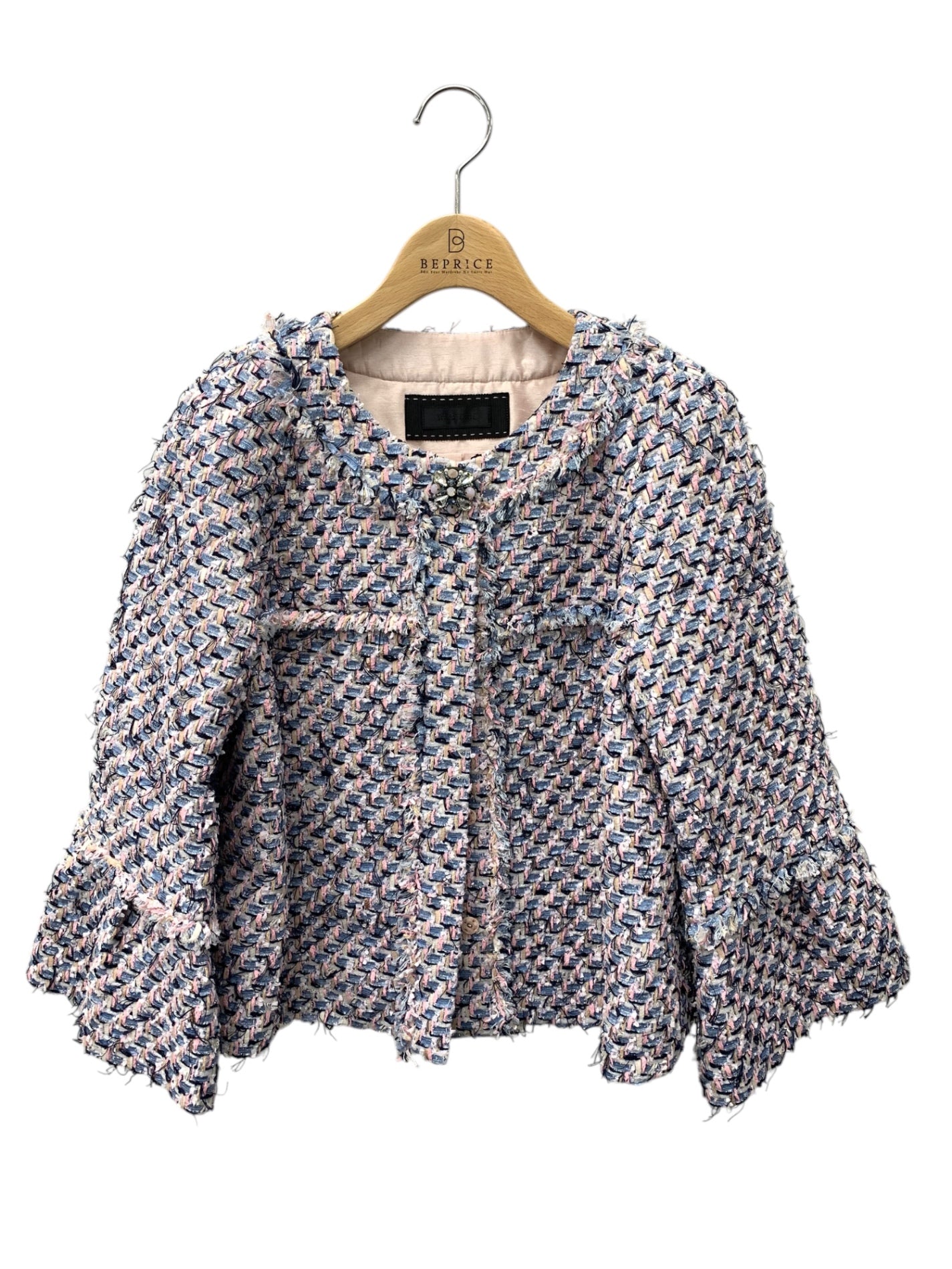 TO BE CHIC - トゥービーシック リントンカラーツイード　ジャケット W5E02-123-24 40 マルチカラー ‘23 ITNAWT62J4MO トゥービーシック リントンカラーツイード ジャケット W5E02-123-24 40