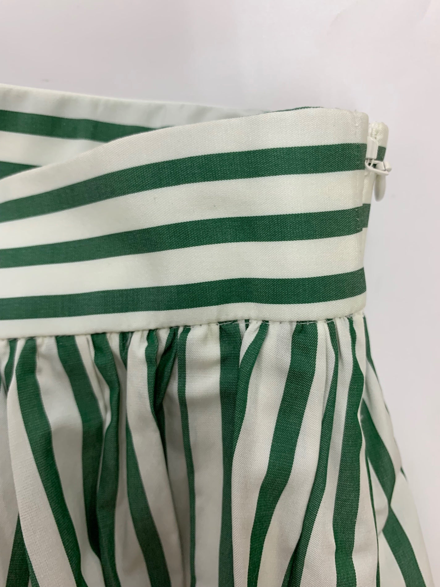エブール 3610500130 スカート 40 グリーン ストライプ ギャザー フレア ITZV4DL5WATC