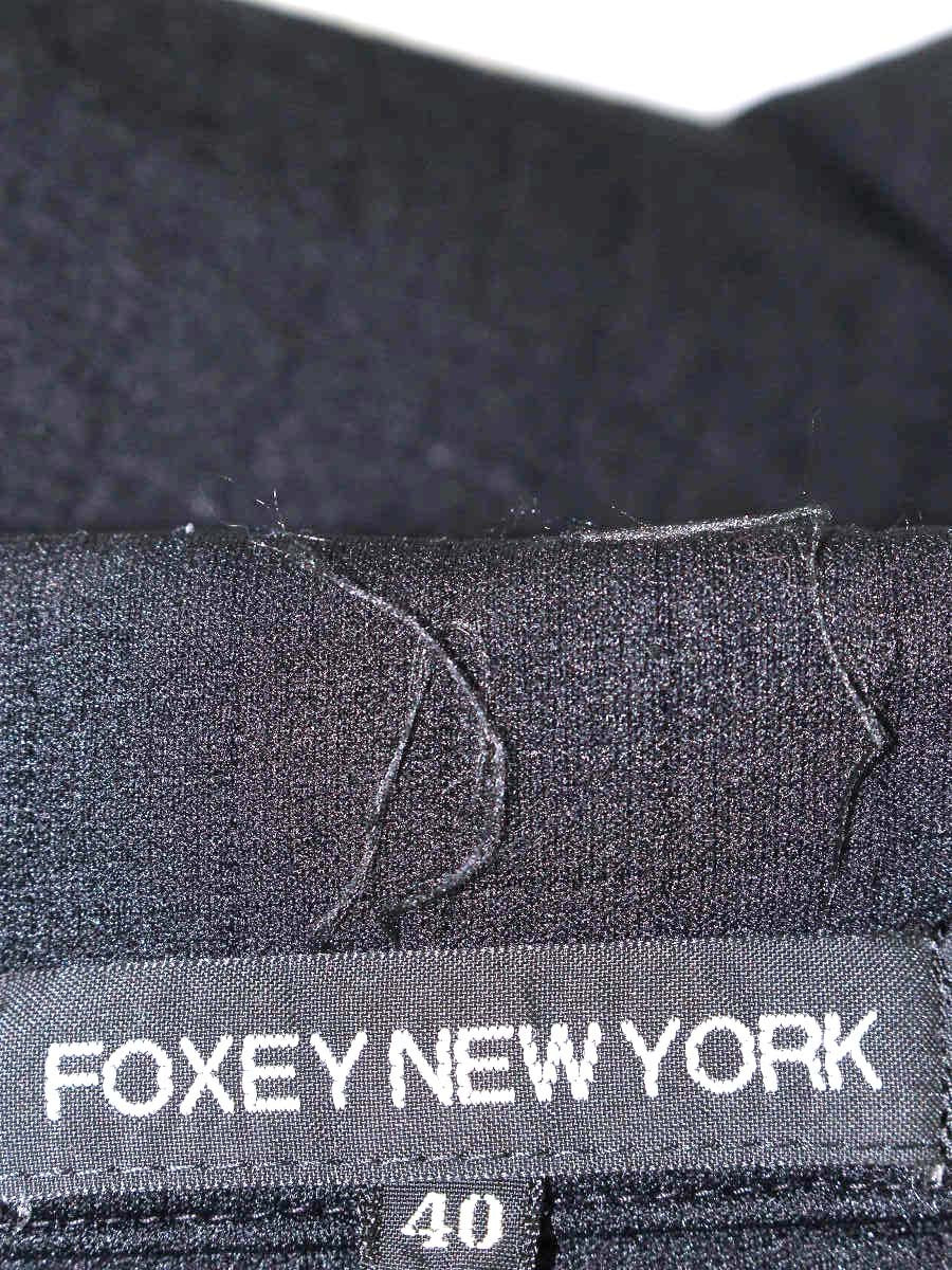 フォクシーニューヨーク 16645 トップス 40 ブラック キルティング ITFVFOTVL1WG