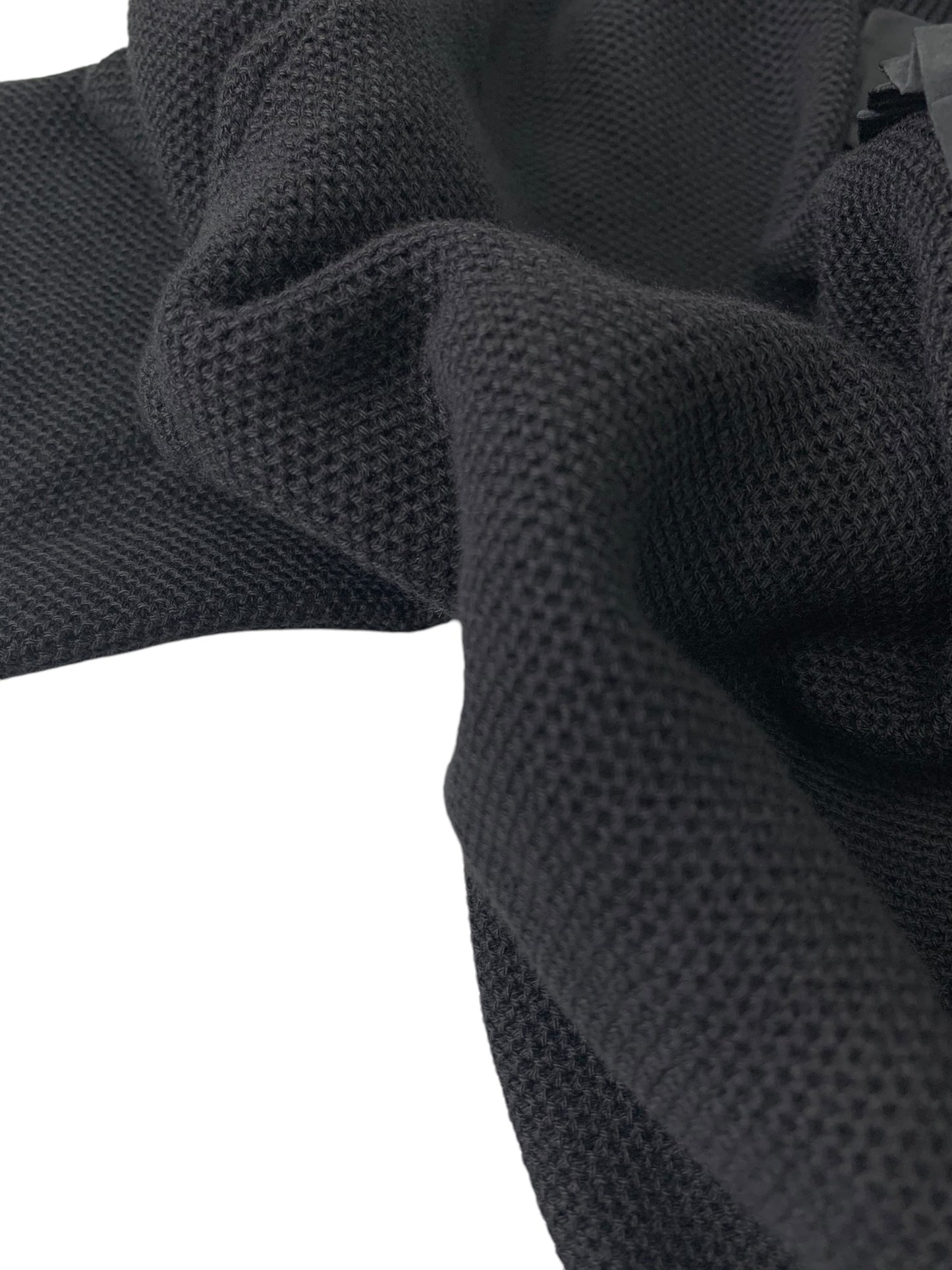 モンクレール I10939B00024M1113 カーディガン XS ブラック フリル ブラックロゴ ITZM7G02DTVC