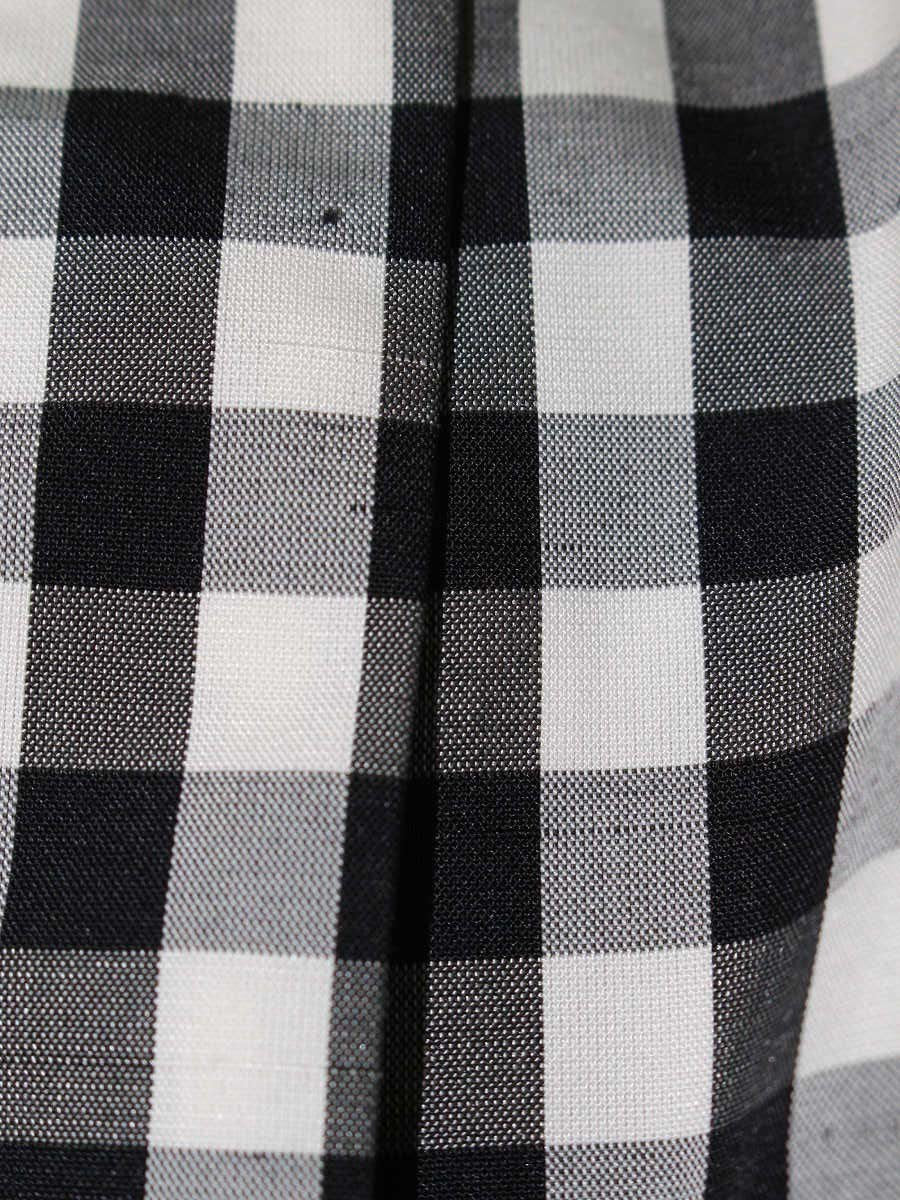 エムズグレイシー 216307 パンツ 40 ブラック/ホワイト ギンガムチェック IT7Y6DUD72MK